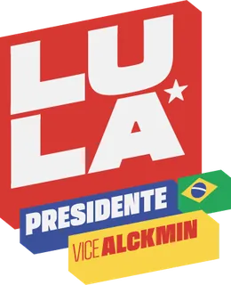 Selo vermelho com a bandeira